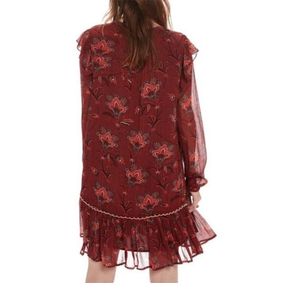 NWT Scotch & Soda Ruffle Drop Hem Dress Size XS - Picture 3 of 14